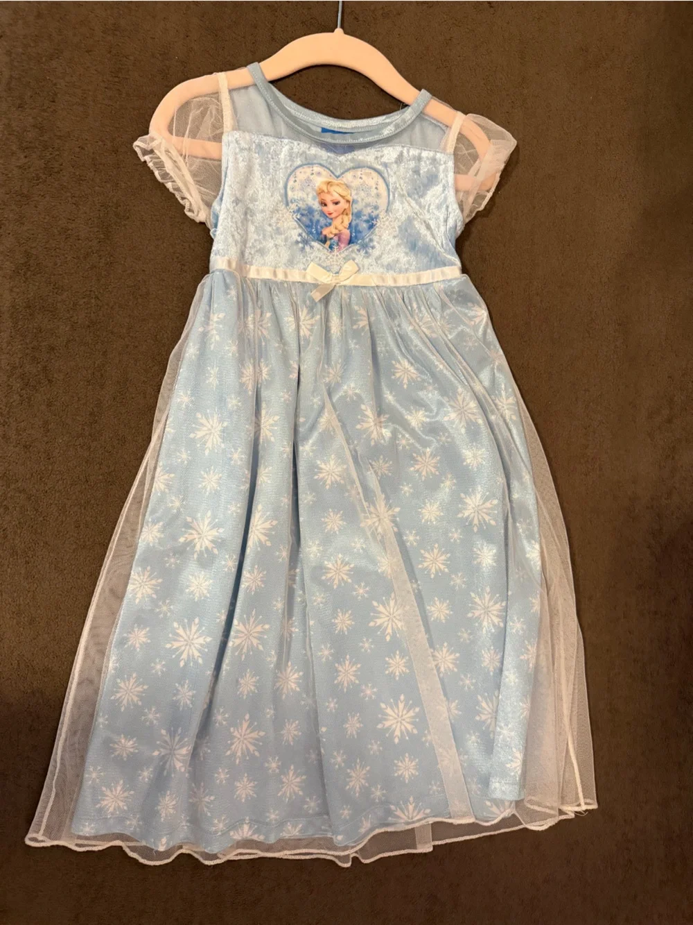 Disney Light Blue Princess Costume Dress with Sheer Tulle